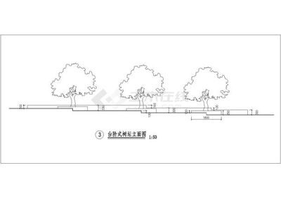 某景观公园花坛设计cad施工详图(含树坛设计)